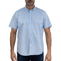 Camisa Cuadros Azul con Manga Corta 100% Algodón 2505098