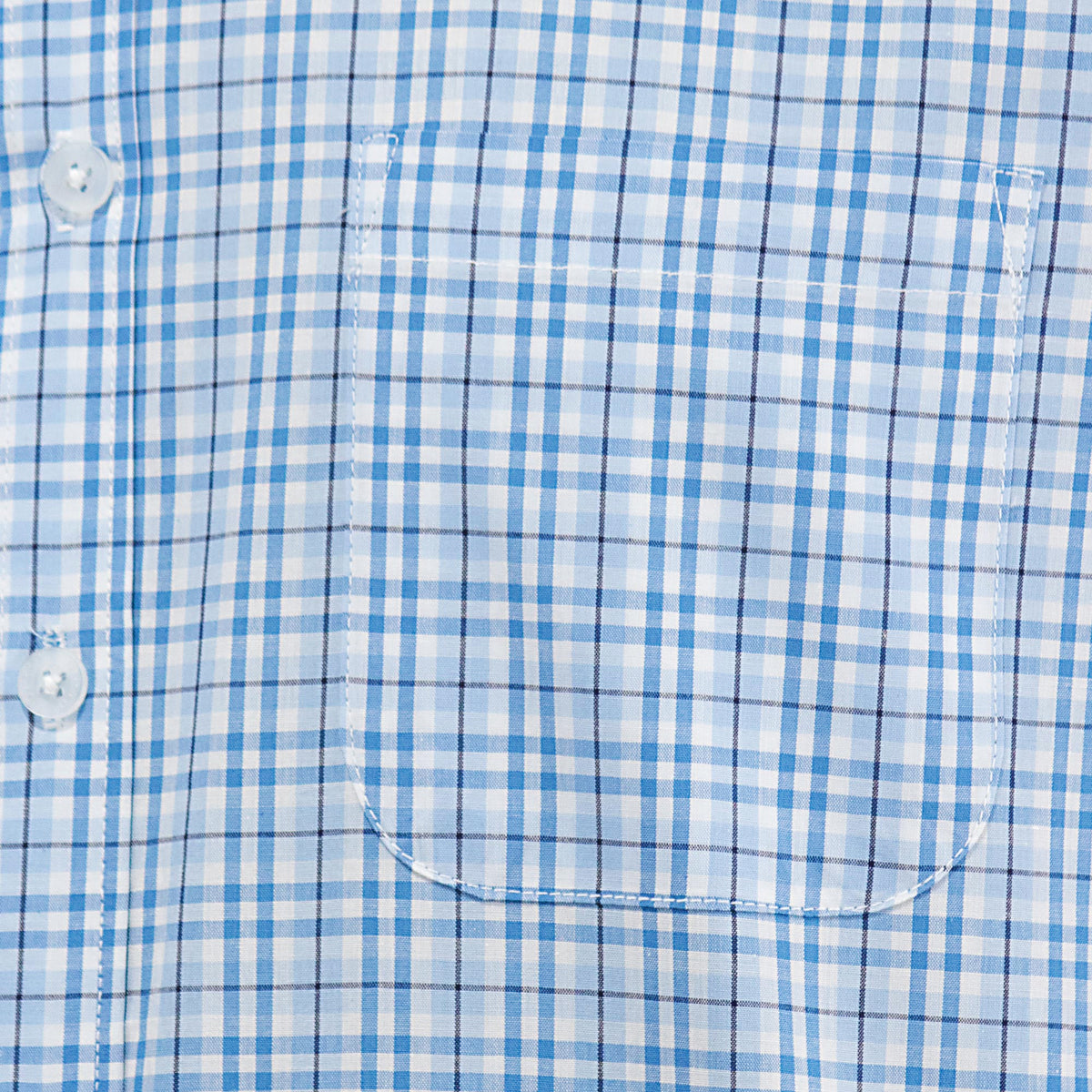 Camisa Cuadros Azul con Manga Corta 100% Algodón 2505098