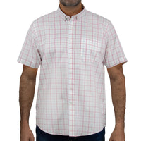 Camisa Cuadros Blanca con Manga Corta 100% Algodón 2505099