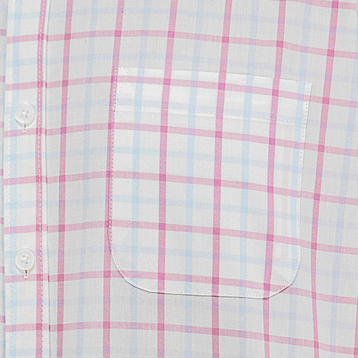 Camisa Cuadros Blanca con Manga Corta 100% Algodón 2505099