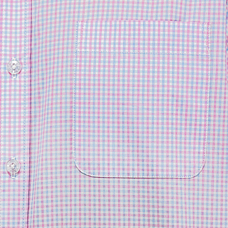 Camisa Cuadros Rosa con Manga Larga 100% Algodón 2506097
