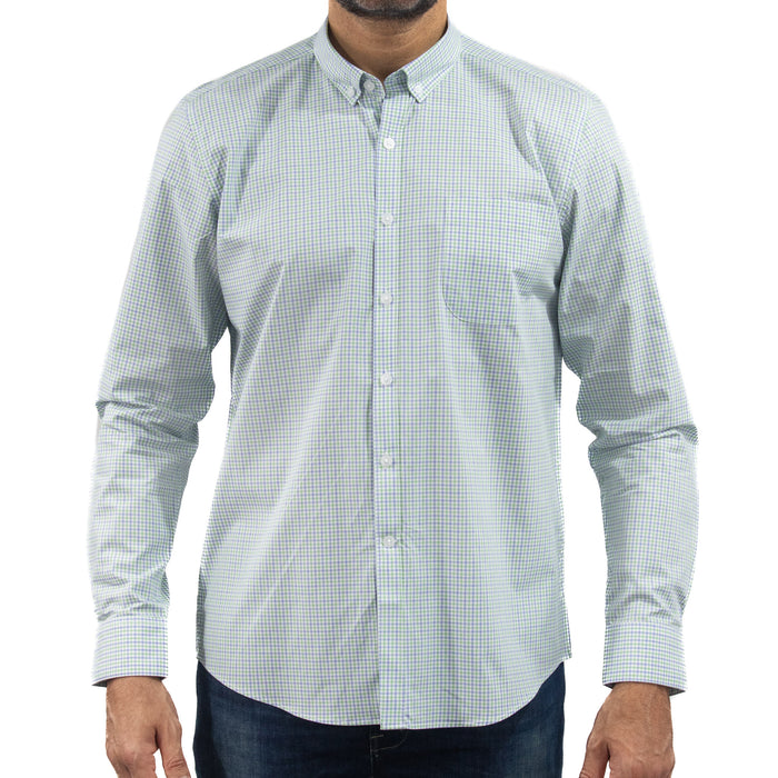 Camisa Cuadros Verde con Manga Larga 100% Algodón 2506098
