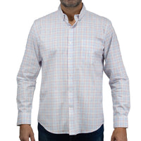 Camisa Cuadros Blanca con Manga Larga 100% Algodón 2506099