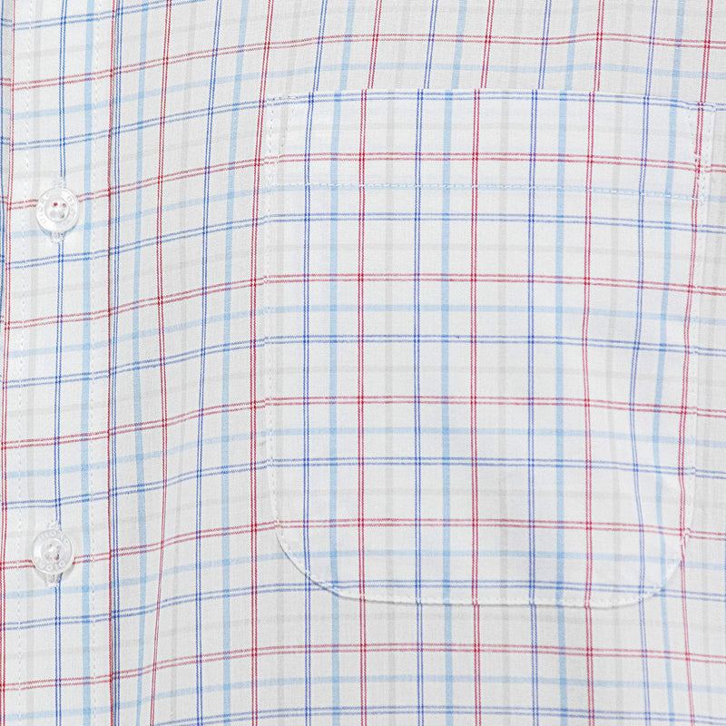 Camisa Cuadros Blanca con Manga Larga 100% Algodón 2506099