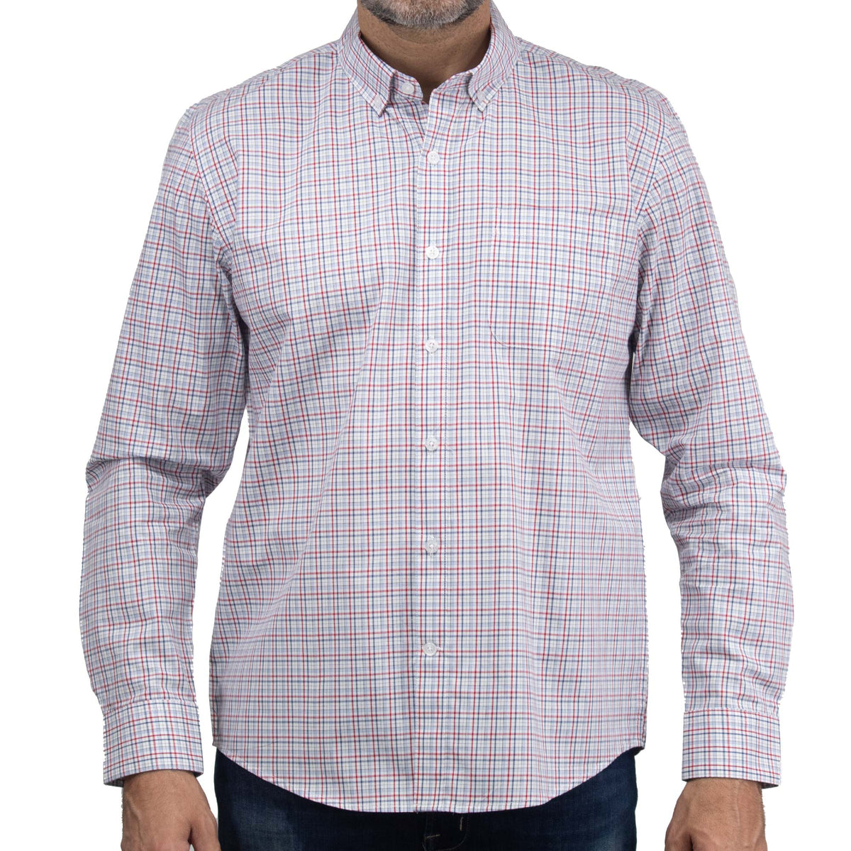 Camisa Cuadros Azul con Manga Larga 100% Algodón 2506100
