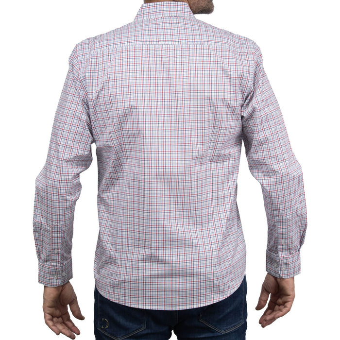 Camisa Cuadros Azul con Manga Larga 100% Algodón 2506100