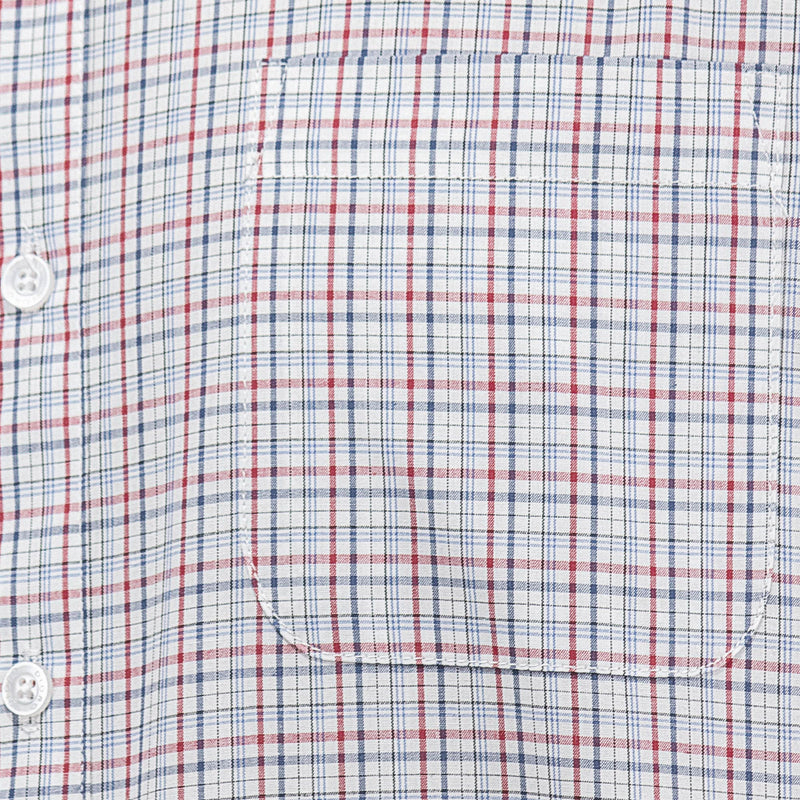 Camisa Cuadros Azul con Manga Larga 100% Algodón 2506100