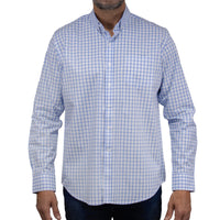 Camisa Cuadros Azul con Manga Larga 100% Algodón 2506101