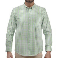 Camisa de Cuadros Verde con Manga Larga 100% Algodón 2506102