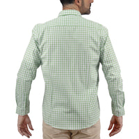Camisa de Cuadros Verde con Manga Larga 100% Algodón 2506102