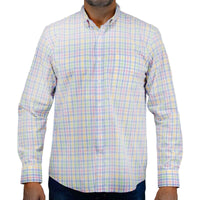 Camisa Cuadros Multicolor con Manga Larga 100% Algodón 2506103