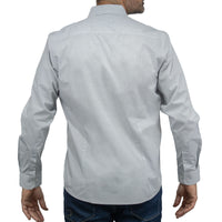 Camisa de Vestir Gris Manga Larga 100% Algodón 2506104