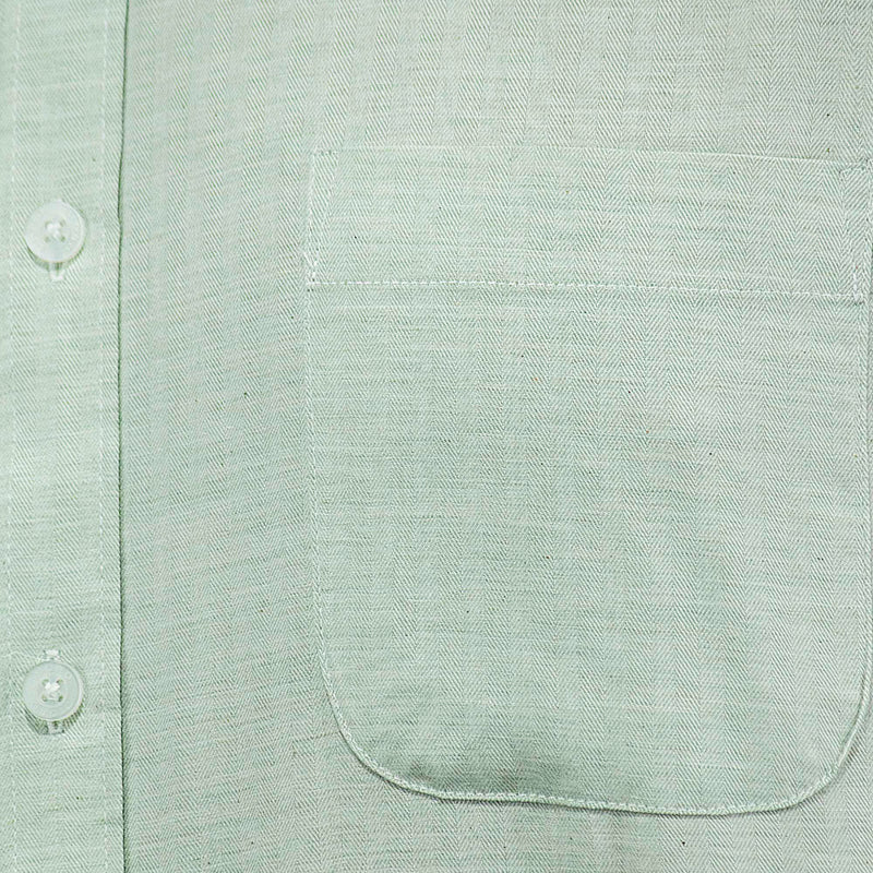 Camisa Verde Lisa con Manga Larga 100% Algodón 2506105
