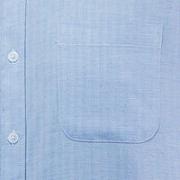 Camisa Azul Lisa con Manga Larga 100% Algodón 2506106