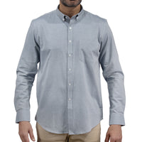 Camisa Gris Lisa con Manga Larga 100% Algodón 2506107