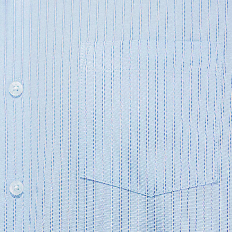 Camisa Rayas Azul con Manga Larga 100% Algodón 2506111
