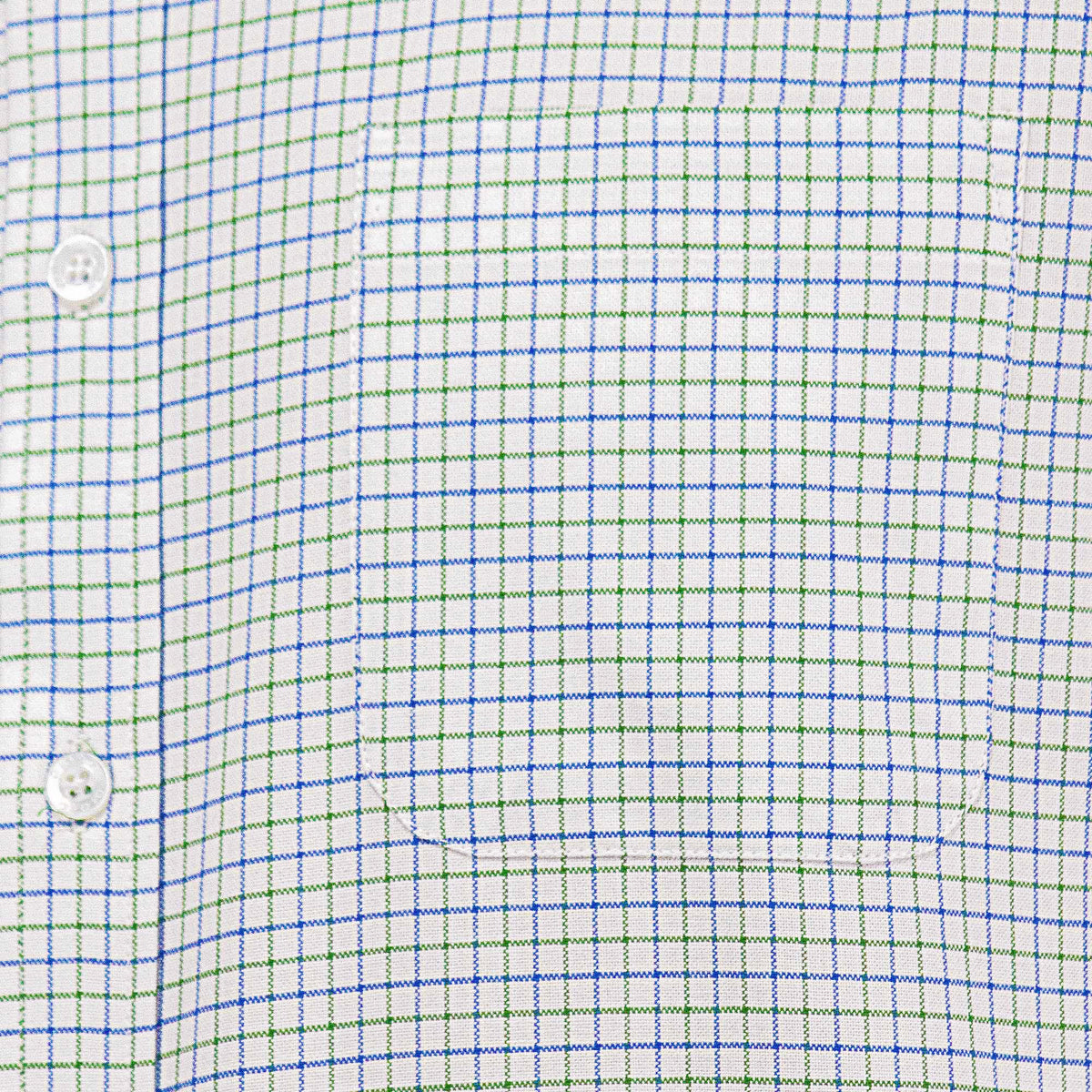 Camisa Cuadros Blanca con Manga Corta 100% Algodón 2506112