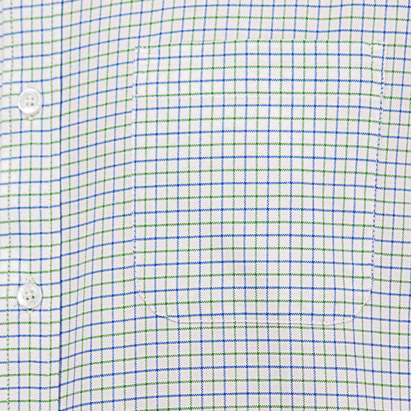 Camisa Cuadros Blanca con Manga Corta 100% Algodón 2506112