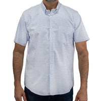 Camisa Cuadros Blanca con Manga Corta 100% Algodón 2506113