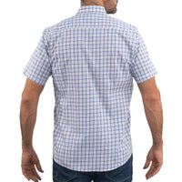Camisa de Cuadros Azul con Manga Corta 100% Algodón 2506114