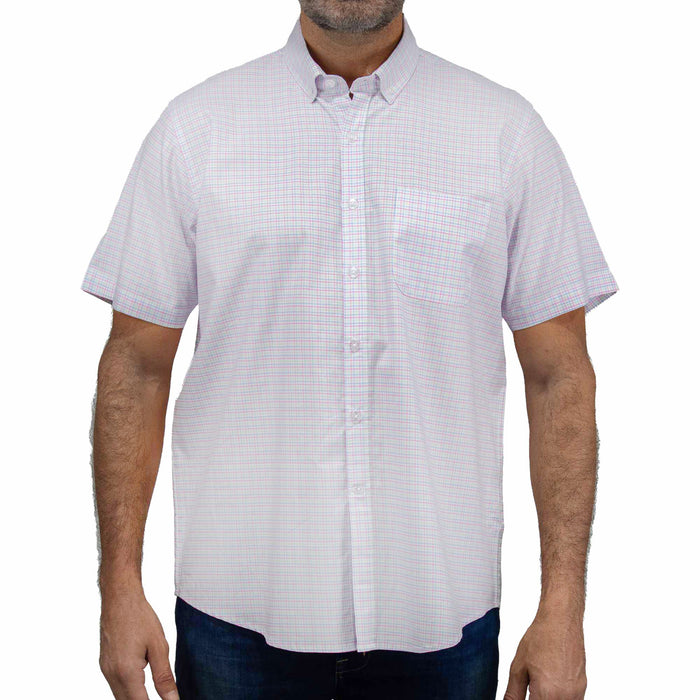 Camisa Cuadros Multicolor con Manga Corta 100% Algodón 2506115