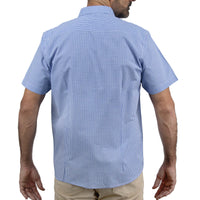 Camisa de Cuadros Azul con Manga Corta 100% Algodón 2506116