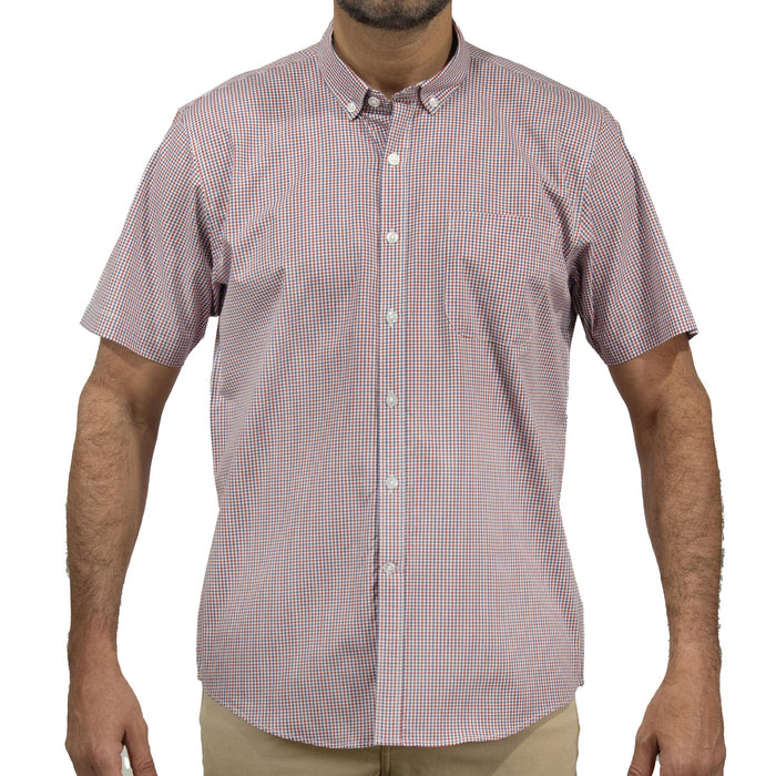 Camisa de Cuadros Roja con Manga Corta 100% Algodón 2506117