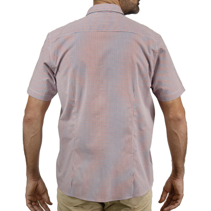 Camisa de Cuadros Roja con Manga Corta 100% Algodón 2506117