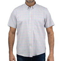 Camisa Cuadros Multicolor con Manga Corta 100% Algodón 2506118