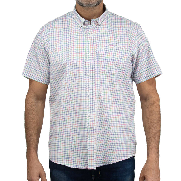 Camisa Cuadros Multicolor con Manga Corta 100% Algodón 2506118
