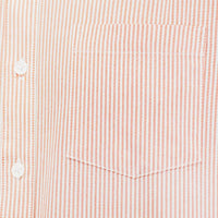 Camisa Rayas Naranja con Manga Corta 100% Algodón 2506123