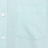 Camisa Rayas Verde con Manga Corta 100% Algodón 2506124