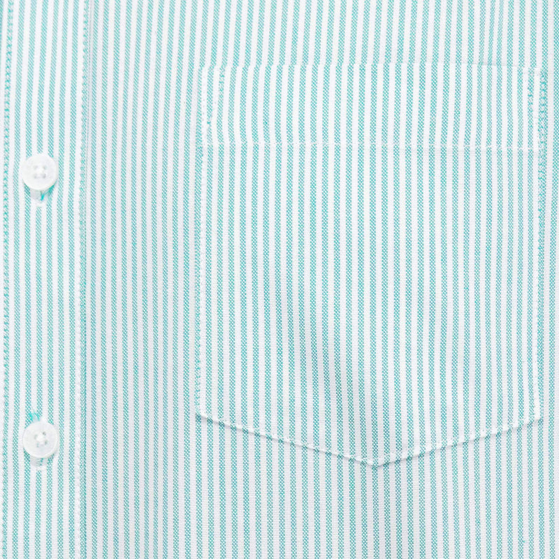 Camisa Rayas Verde con Manga Corta 100% Algodón 2506124