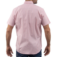 Camisa Rosa de Rayas con Manga Corta 100% Algodón 2506125
