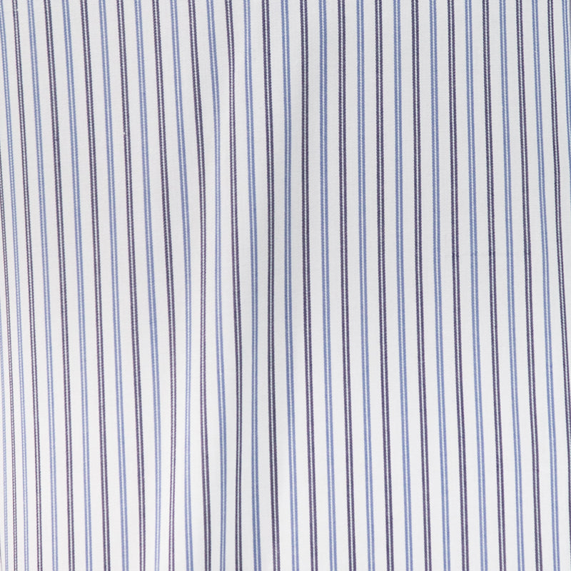 Camisa Rayas Azul con Manga Corta 100% Algodón 2506126