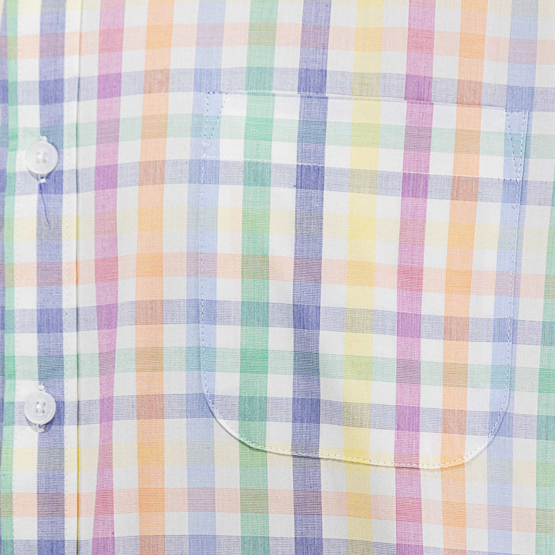 Camisa Cuadros Multicolor con Manga Larga 100% Algodón 2507127