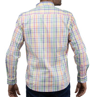Camisa Cuadros Multicolor con Manga Larga 100% Algodón 2507127