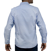 Camisa Cuadros Azul con Manga Larga 100% Algodón 2507128