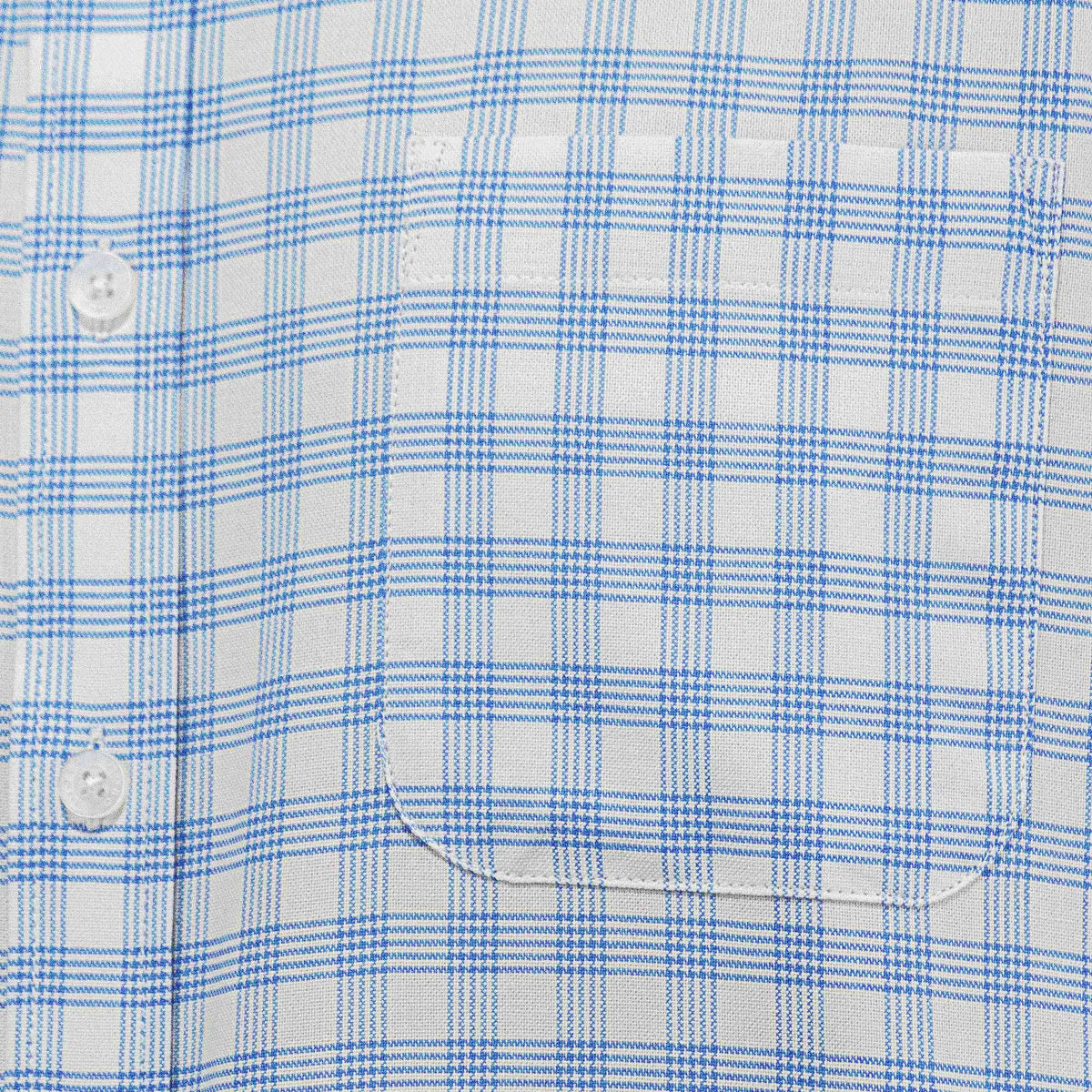 Camisa Cuadros Azul con Manga Larga 100% Algodón 2507128