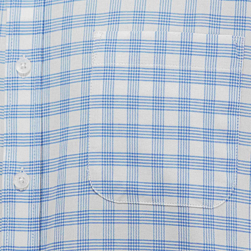 Camisa Cuadros Azul con Manga Larga 100% Algodón 2507128