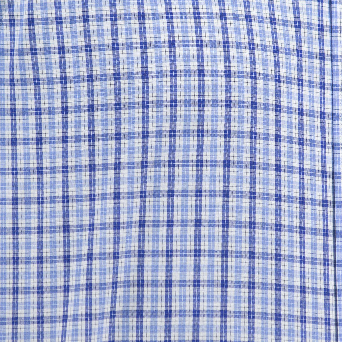 Camisa de Cuadros Azul con Manga Larga 100% Algodón 2507130