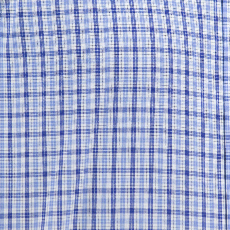 Camisa de Cuadros Azul con Manga Larga 100% Algodón 2507130