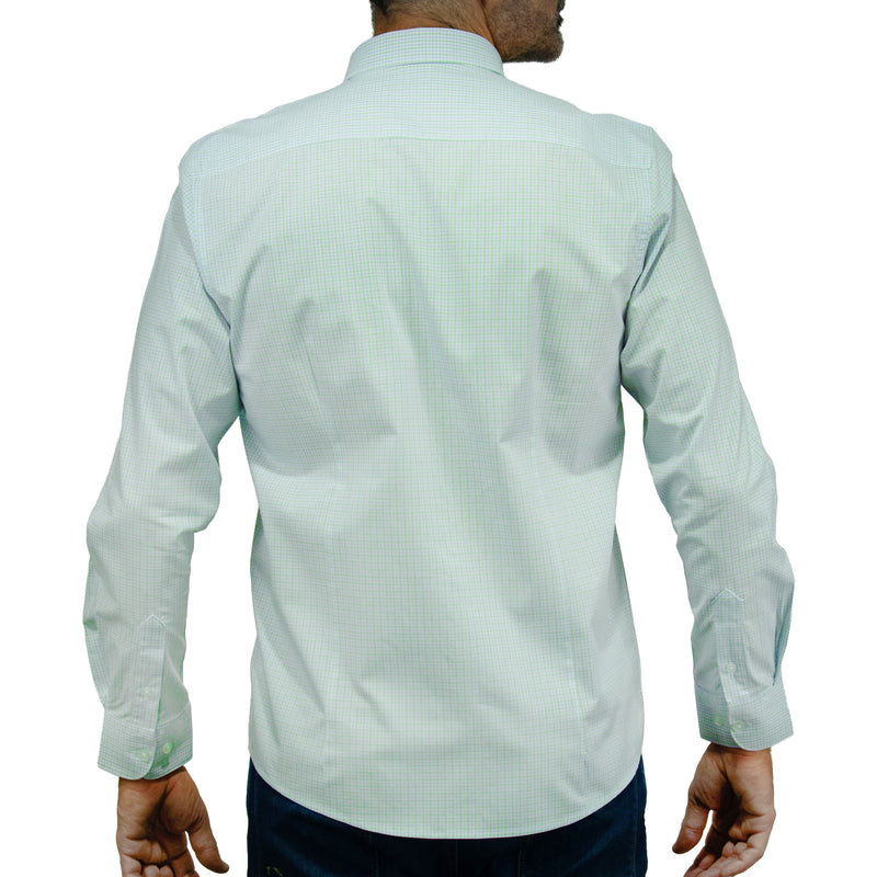 Camisa Cuadros Verde con Manga Larga 100% Algodón 2507132