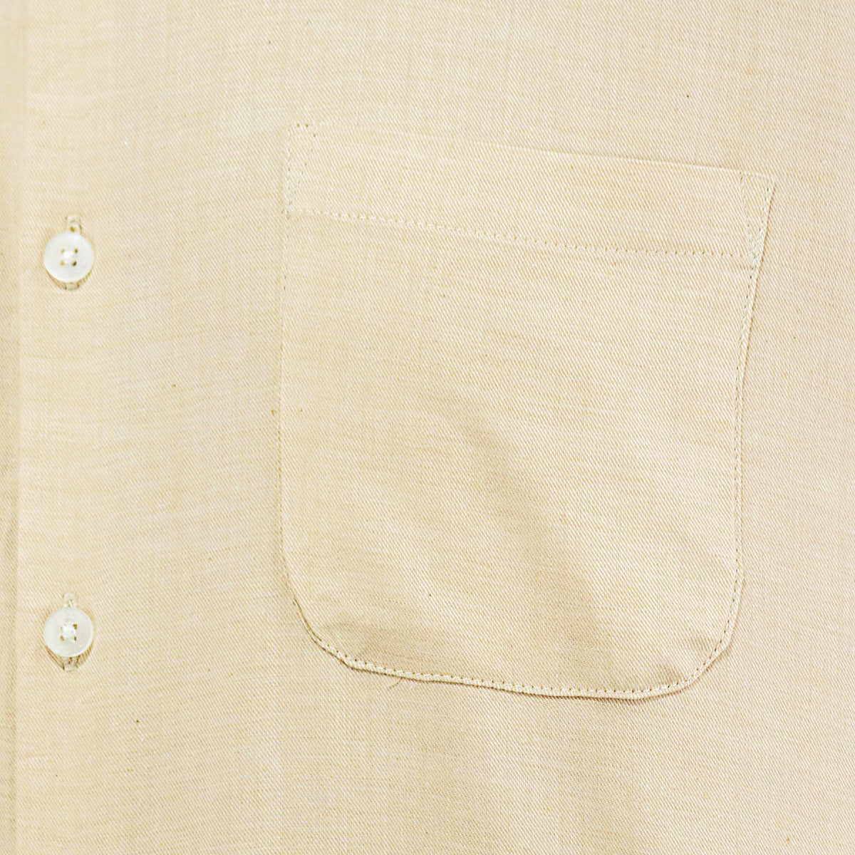 Camisa Beige Lisa con Manga Larga 100% Algodón 2507134