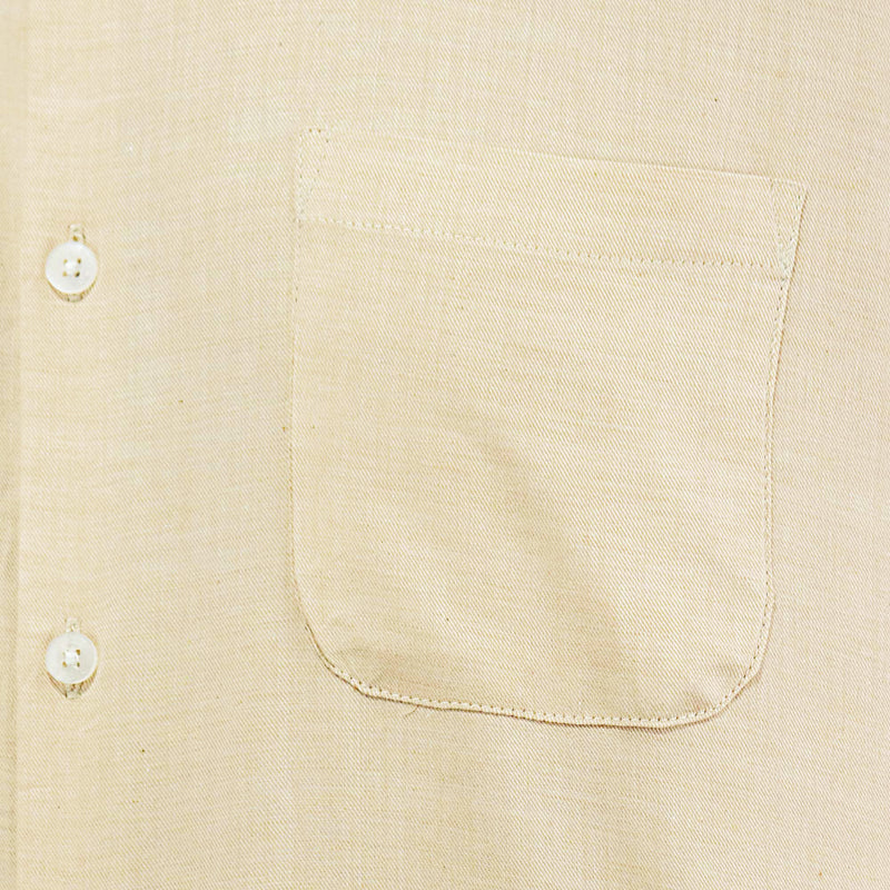Camisa Beige Lisa con Manga Larga 100% Algodón 2507134
