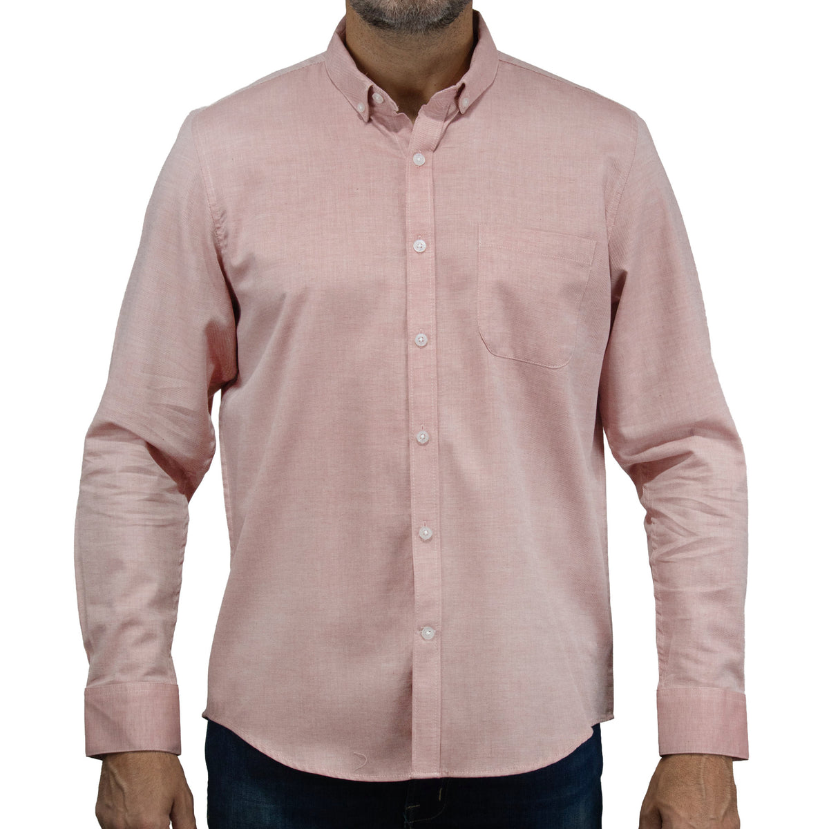 Camisa Roja Lisa con Manga Larga 100% Algodón 2507135