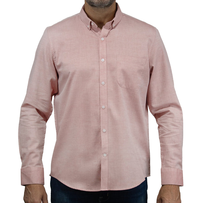 Camisa Roja Lisa con Manga Larga 100% Algodón 2507135
