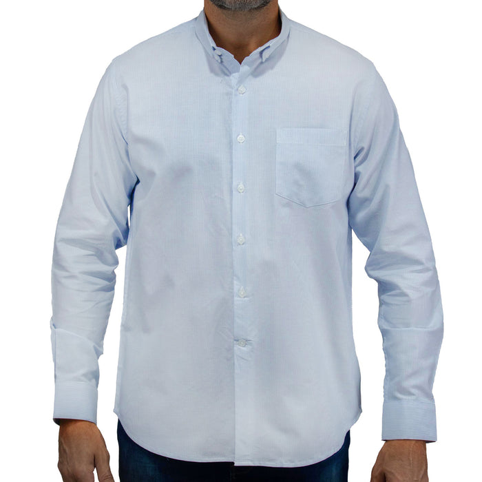 Camisa Rayas Azul con Manga Larga 100% Algodón 2507138