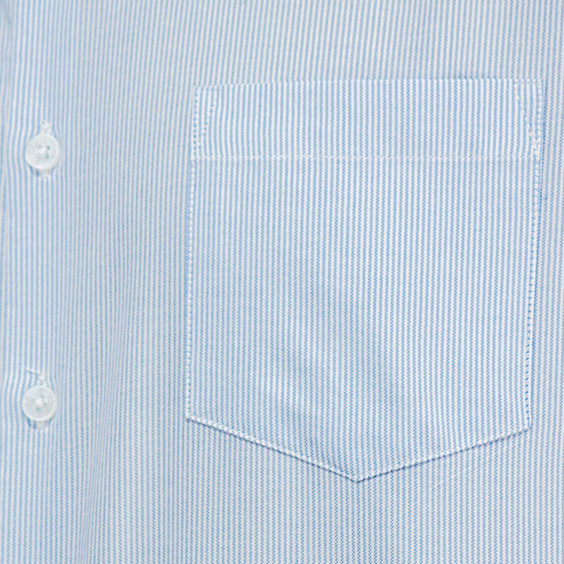 Camisa Rayas Azul con Manga Larga 100% Algodón 2507138