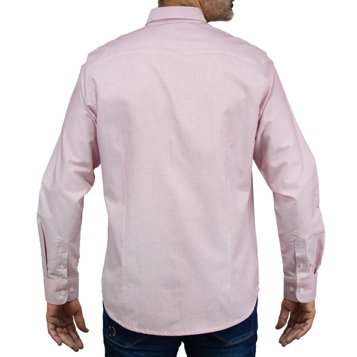 Camisa Rayas Vino con Manga Larga 100% Algodón 2507139
